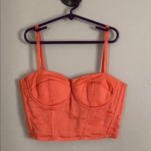 Orange crop top